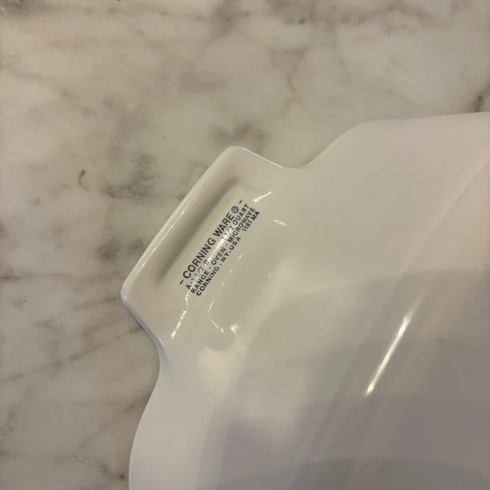Corning Ware Leinsal La Sauge Casserole‎ Dish Square Vegetable Pattern Set of 2